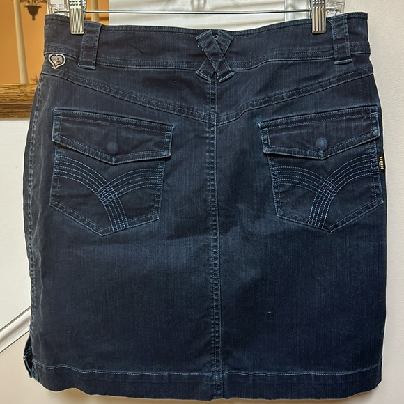 Kuhl like new dark wash denim mini skirt - Picture 8 of 15